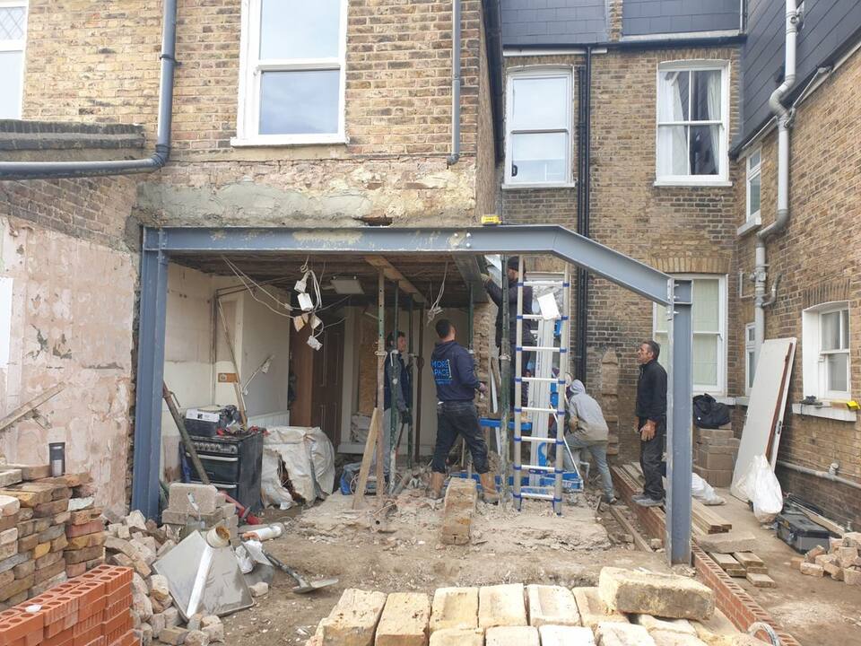 Our crew fixing an extension goalpost